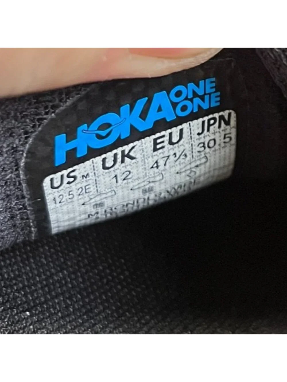 Hoka One One Bondi 9 Mens Size 12.5EE Black Athletic Running Shoes Sneakers